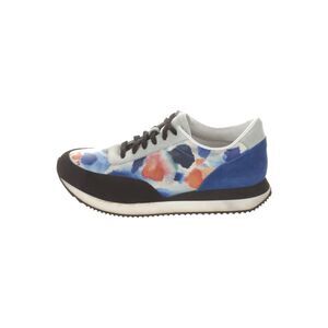 Loeffler Randall Women's Suede Tie-Dye Print Sneakers Blue Multicolor Lace-Up Sh